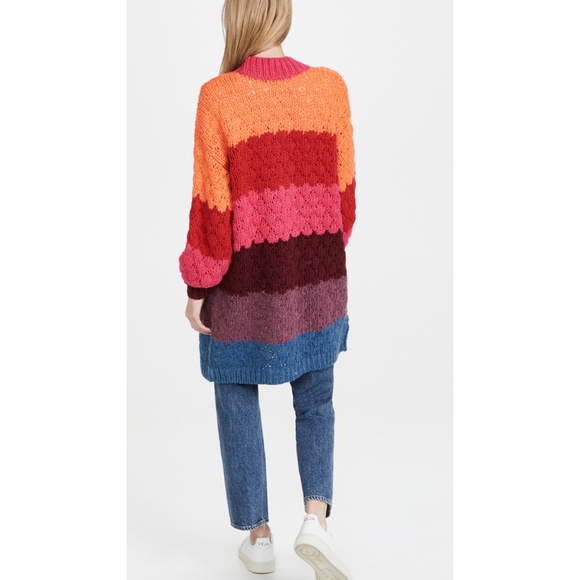 NEW Farm Rio Striped Cardigan Multi Small - Picture 3 of 17